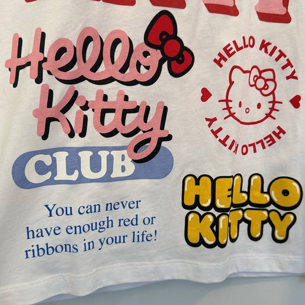 *NEW RARE* ZARA HELLO KITTY JAPAN GRAPHIC LONG SLEEVE TEE SMALL - Picture 5 of 6